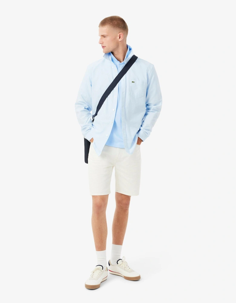 Classic Fit L.12.12 Mens Short Sleeve Polo Shirt - Light Blue T01