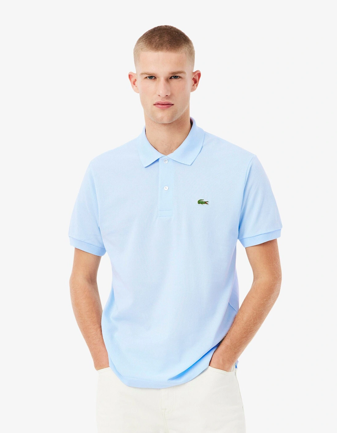 Lacoste Men's Blue Classic Fit L.12.12 Short Sleeve Polo Shirt - Light T01  42 Xl
