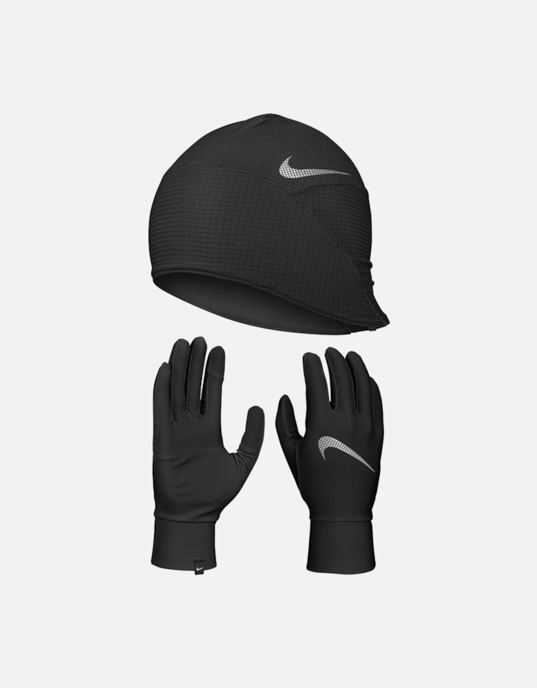 Mens Essential Running Hat And Gloves Set