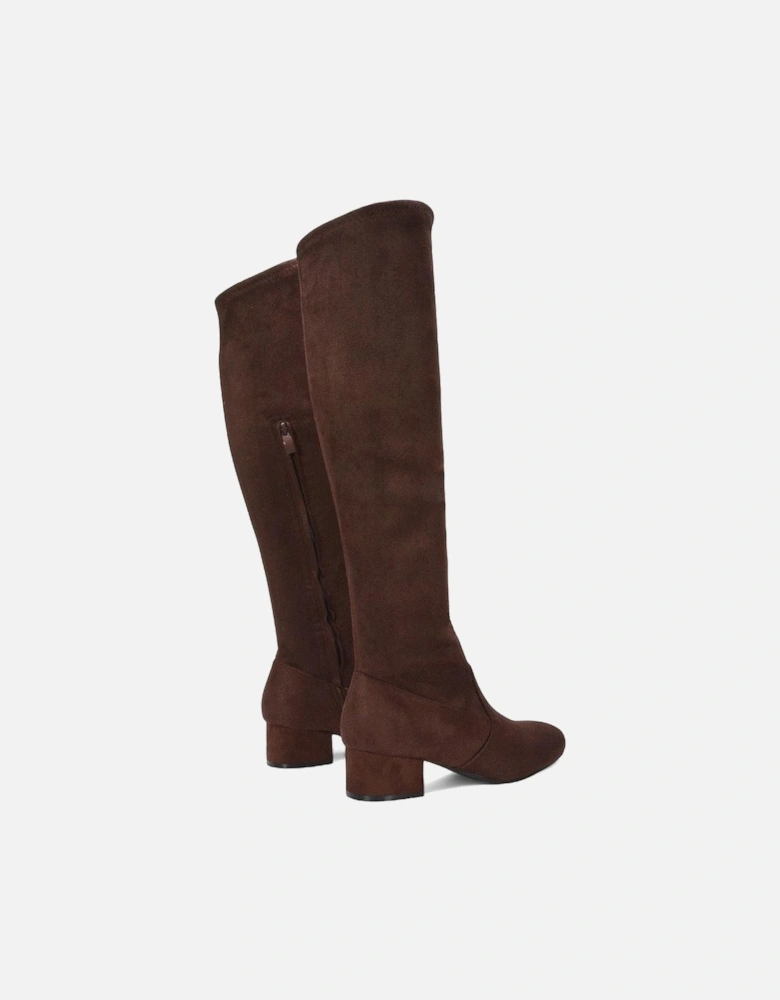 Womens/Ladies June Low Block Heel Knee-High Boots