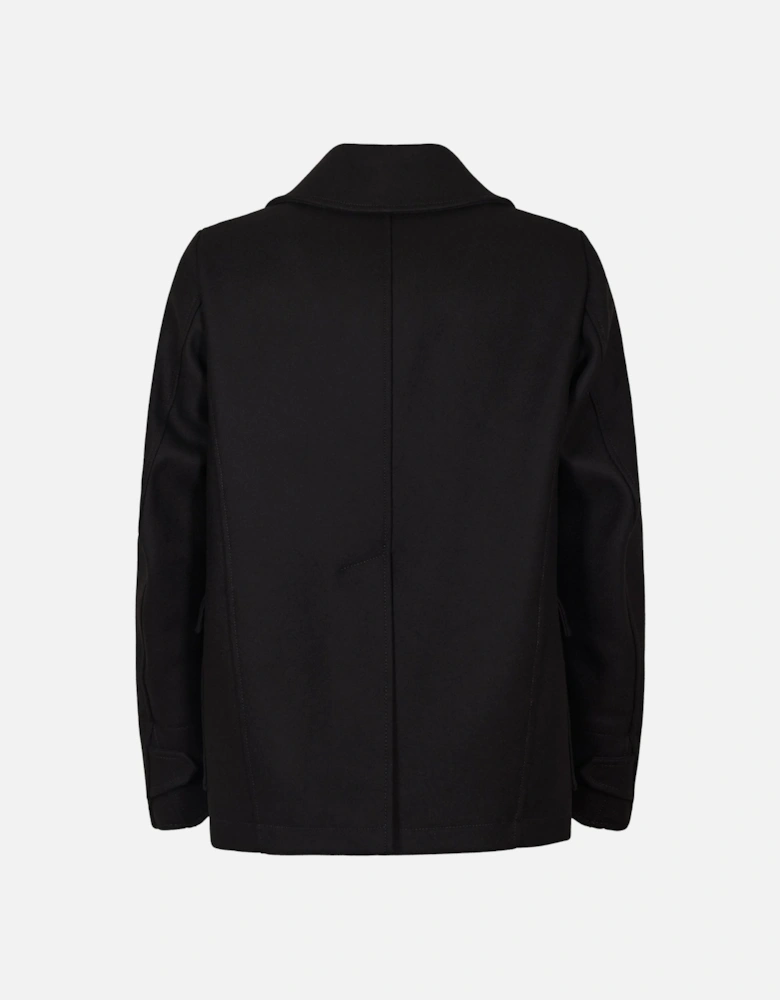 Felted Wool Peacoat Black