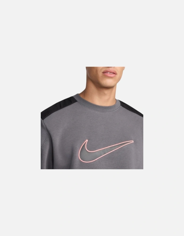 Large Swoosh Logo Grey Jumper