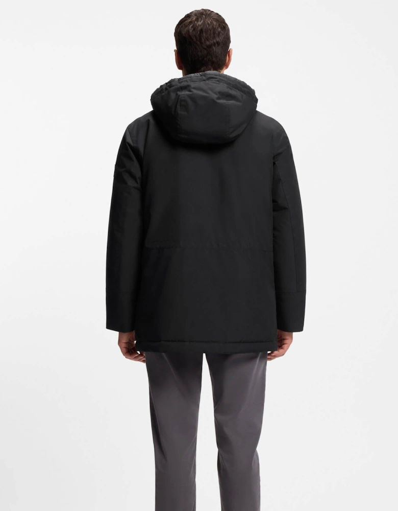 BOSS Orange Osiass Mens Water Repellent Jacket with Contrasting Trims  - Black 001