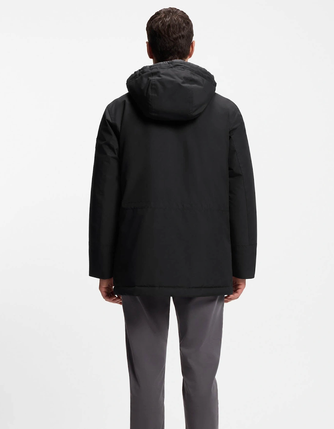 BOSS Orange Osiass Mens Water Repellent Jacket with Contrasting Trims  - Black 001