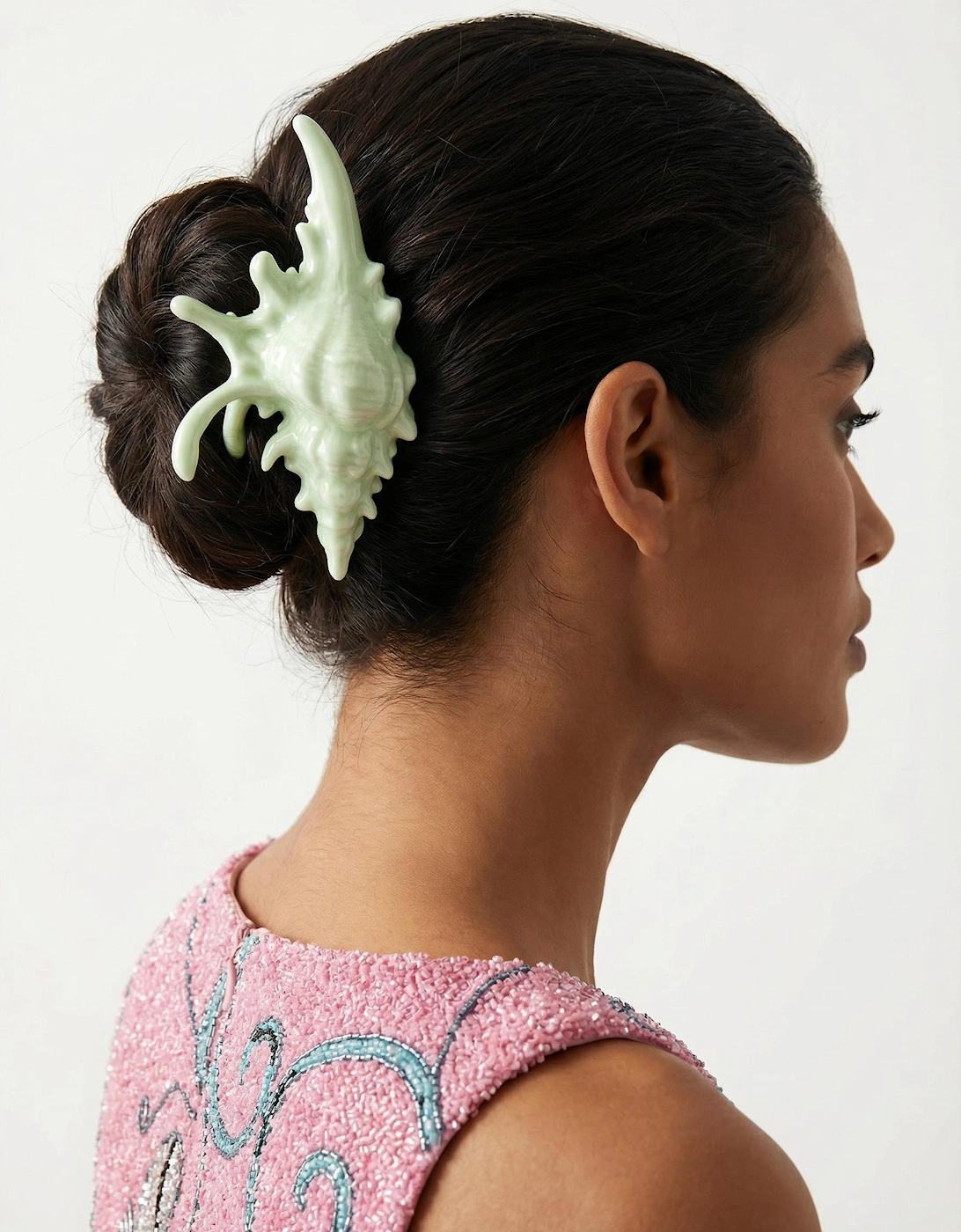 Oceanus Oceanus Women's Nerina Coral Hair Clip - White
