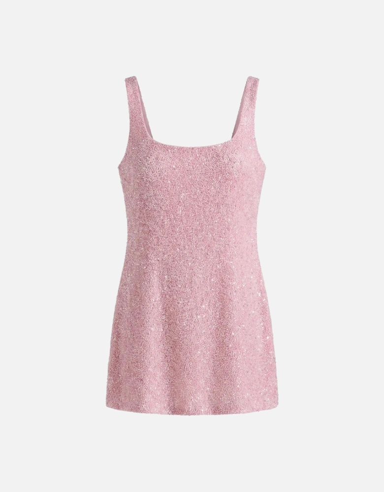 Sofia Hand Beaded Dress Pale Pink