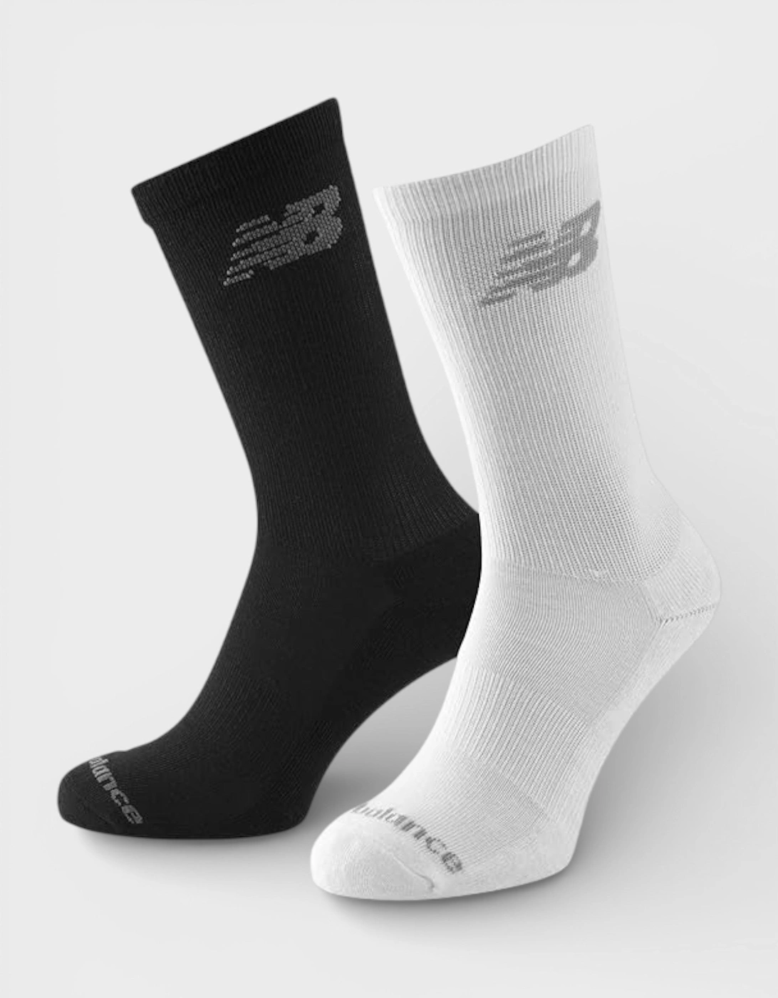 10 Pack Cushioned Crew Socks Black White