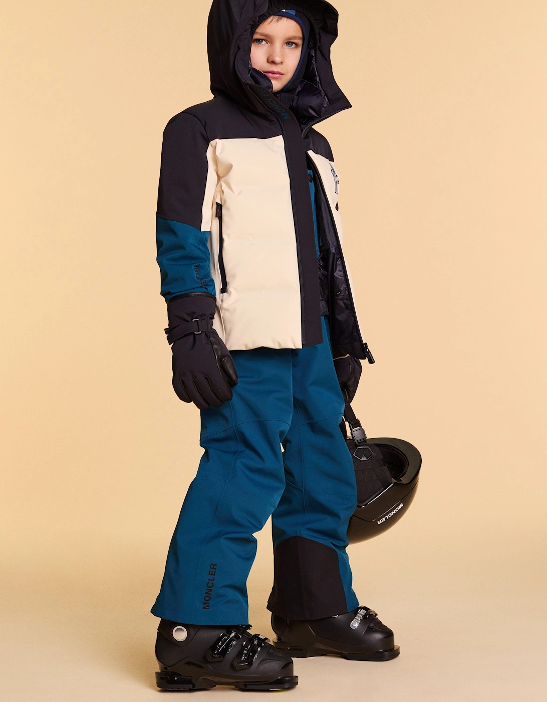 Enfant Kids Grenoble New Montmiral Down Padded Jacket in Ivory