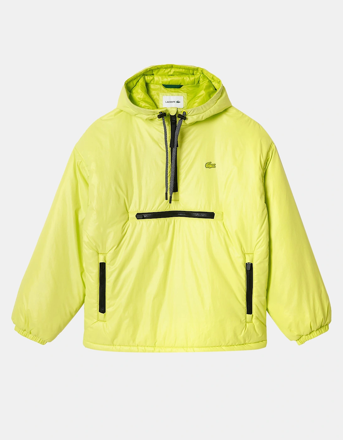 Lacoste Men's Yellow Padded Popover Hooded Jacket  38/Regular M