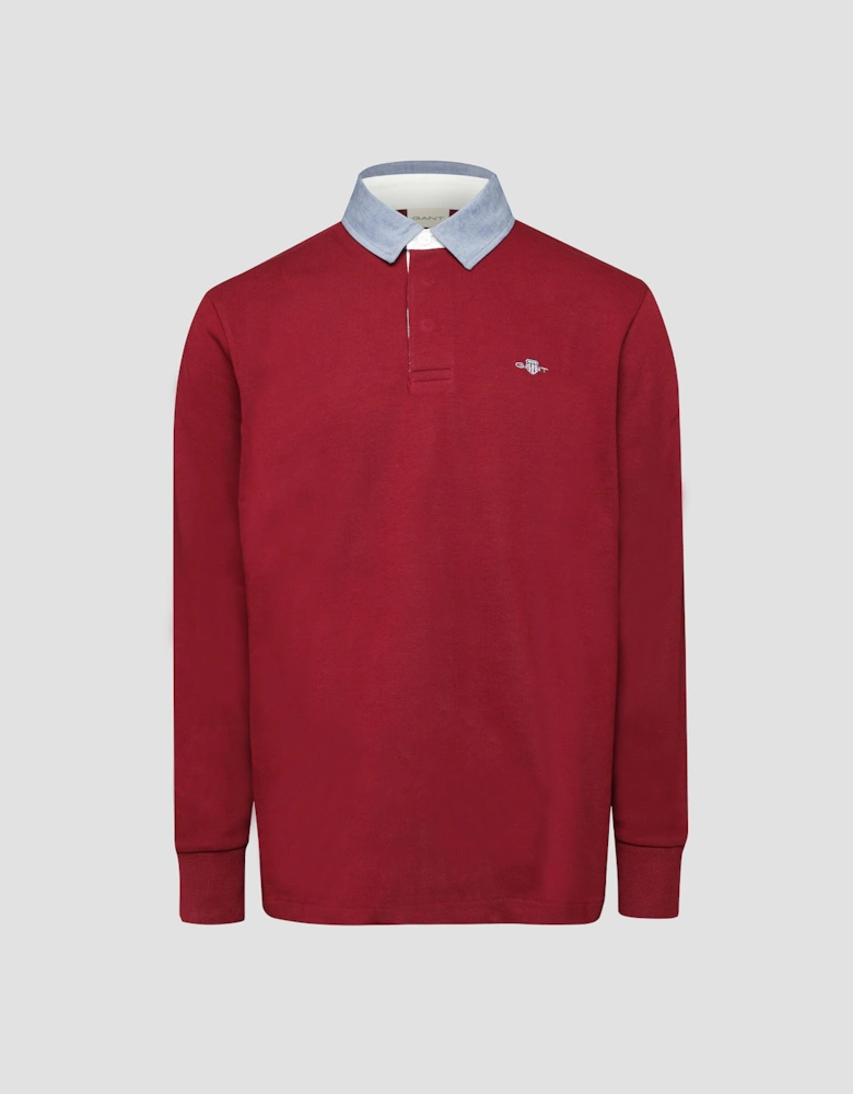 Regular-Fit Chambray Rugger Sweatshirt