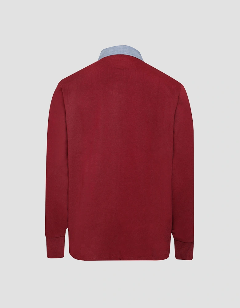 Regular-Fit Chambray Rugger Sweatshirt