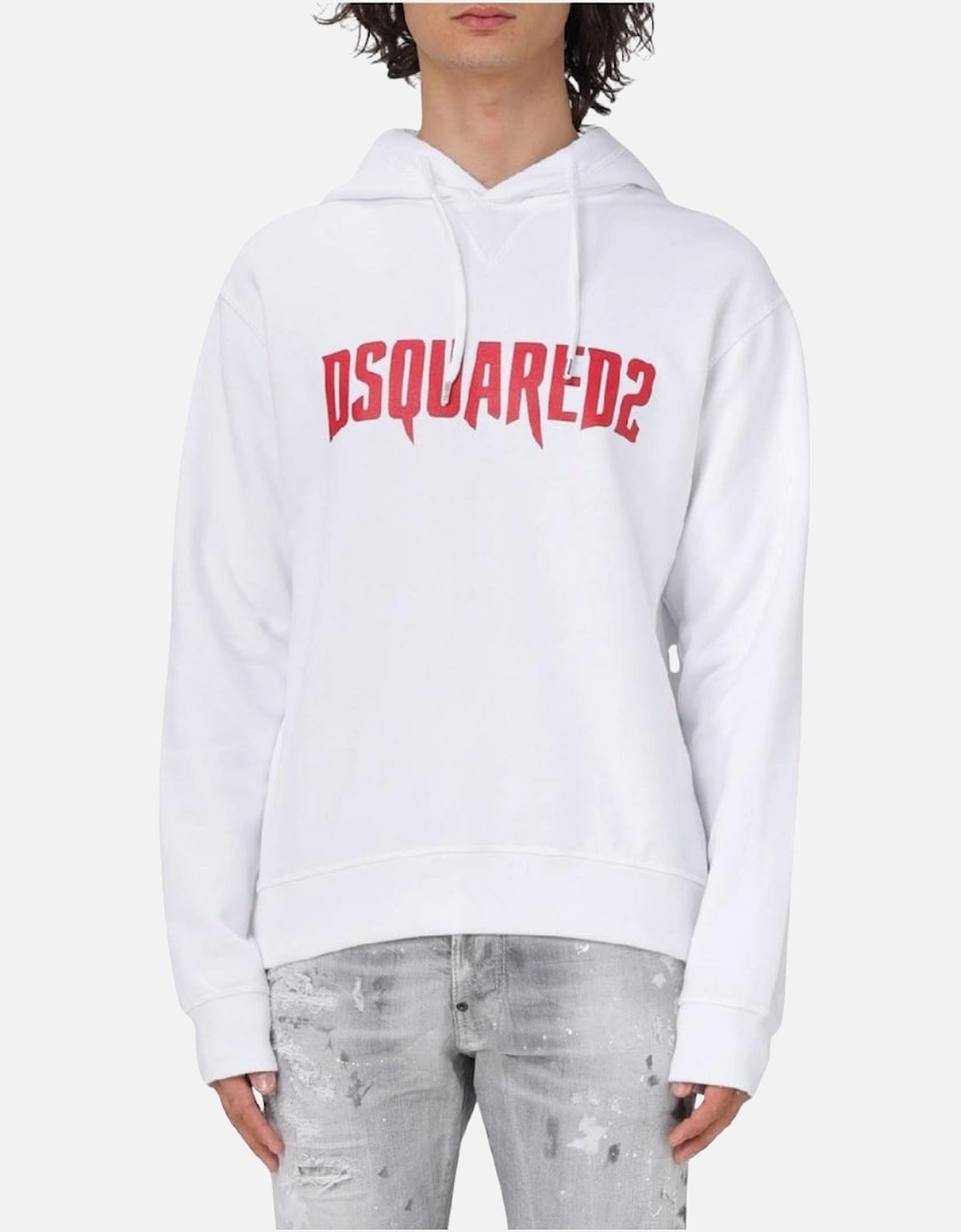 Horror Logo White Hoodie