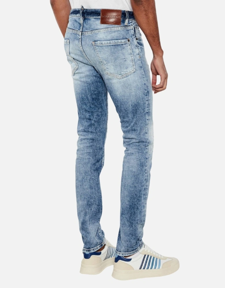 Light Scarface Wash Cool Guy Jeans Navy Blue