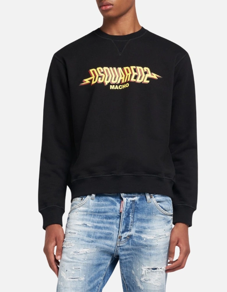 Macho Logo Black Sweatshirt