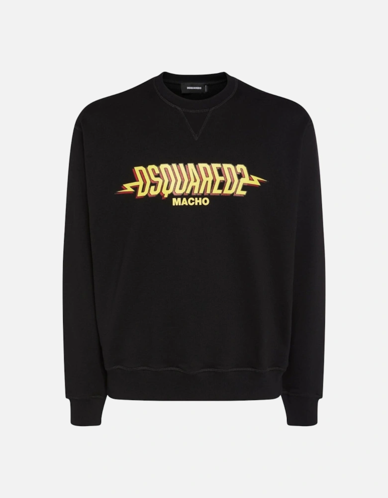 Macho Logo Black Sweatshirt