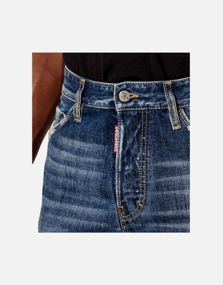 Medium Reflective Lake Wash Cool Guy Jeans Navy Blue