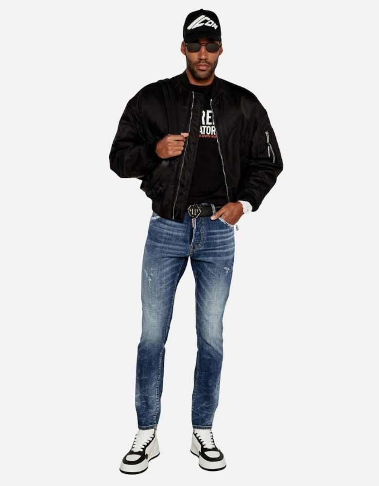 Medium Reflective Lake Wash Cool Guy Jeans Navy Blue