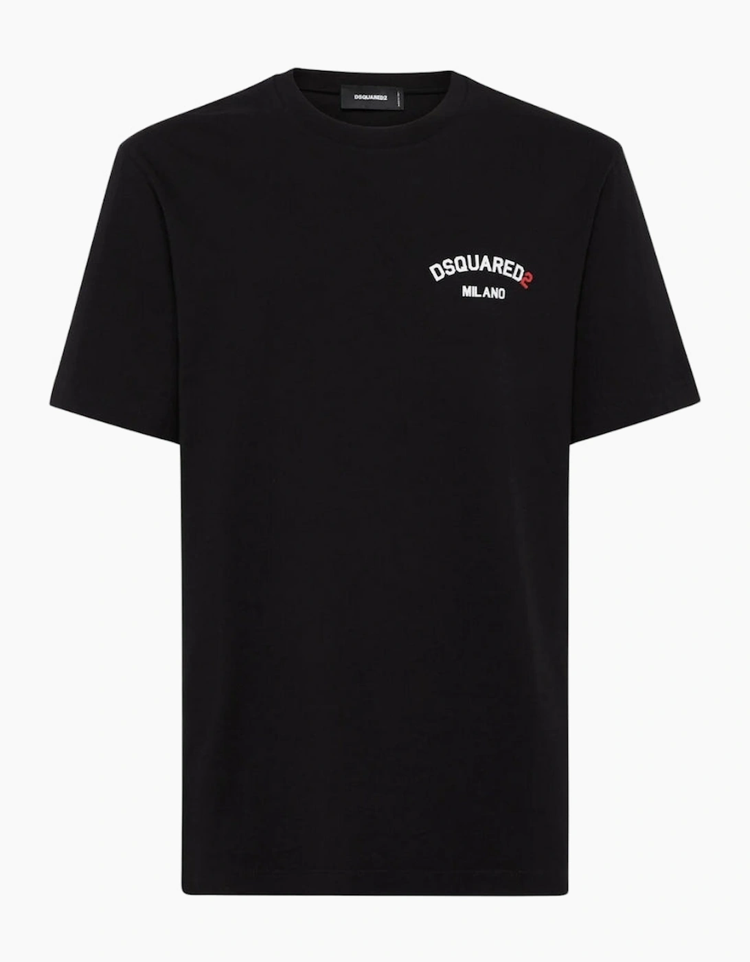 Dsquared2 Men's Black Regular Fit Rubber Logo T-Shirt - Size 40