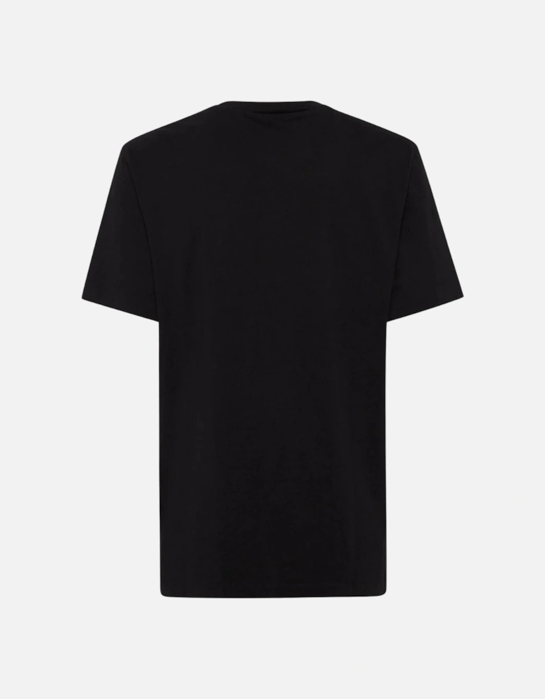 Regular Fit Rubber Logo Black T-Shirt