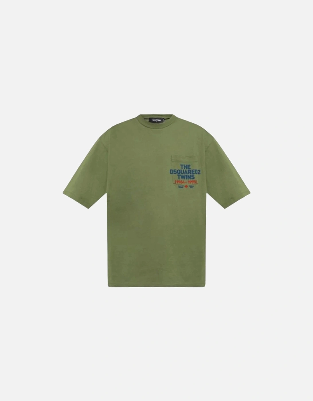 Pocket Logo Print Sage Green T-Shirt, 5 of 4
