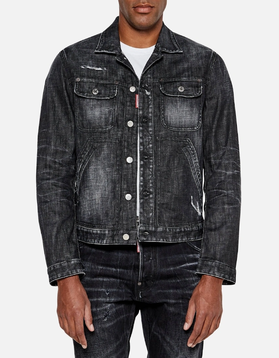 Easy Wash Jean Jacket Black