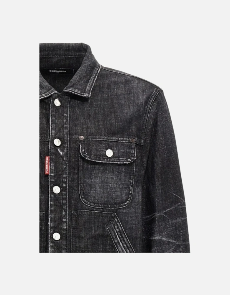 Easy Wash Jean Jacket Black