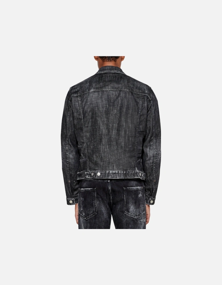 Easy Wash Jean Jacket Black