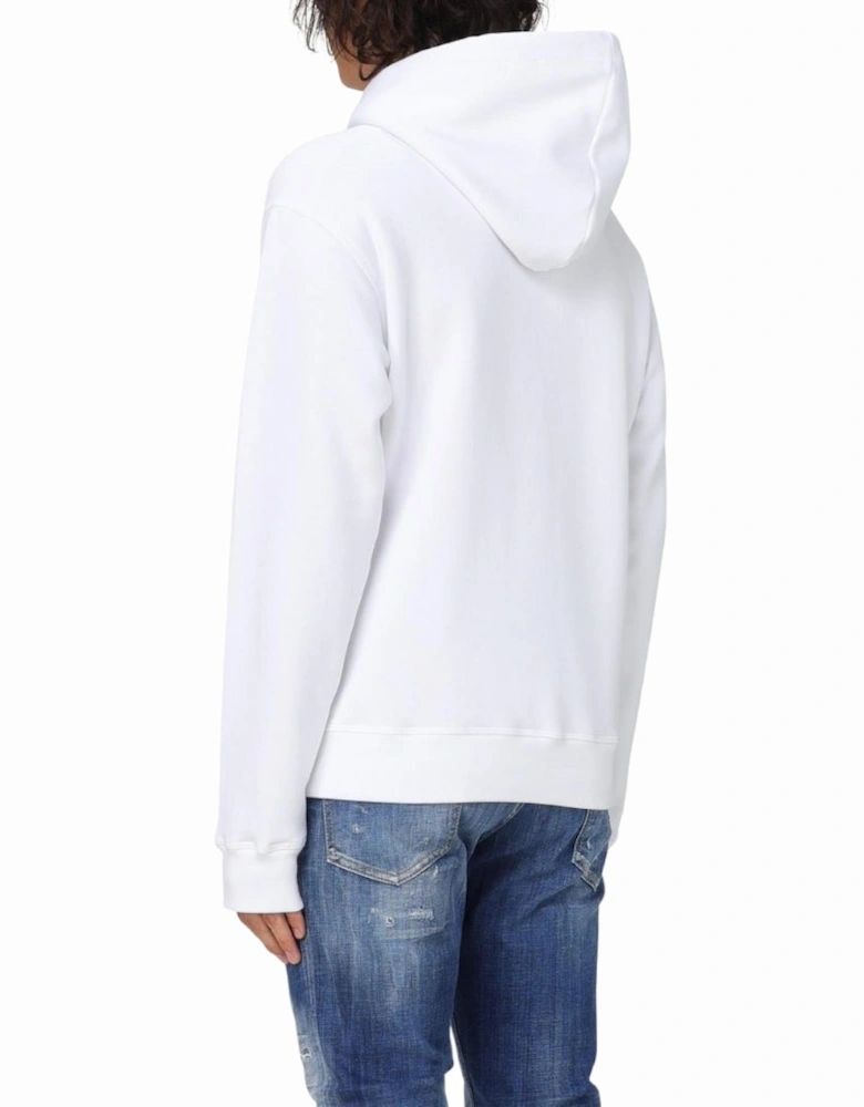 Small Milano Logo White Hoodie
