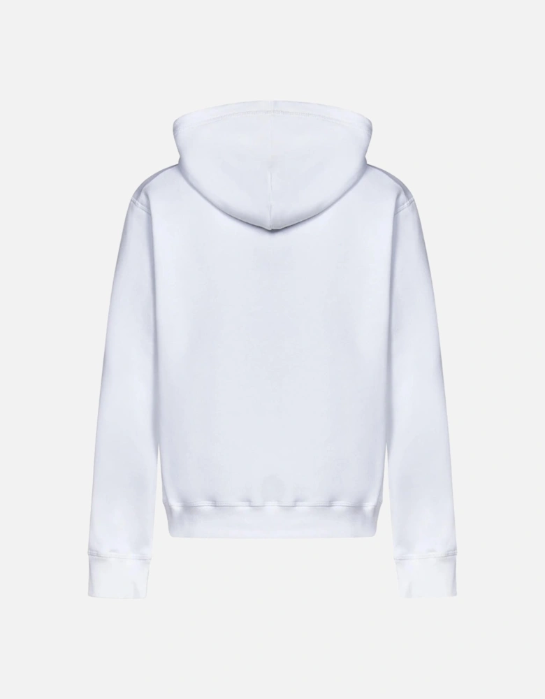Small Milano Logo White Hoodie