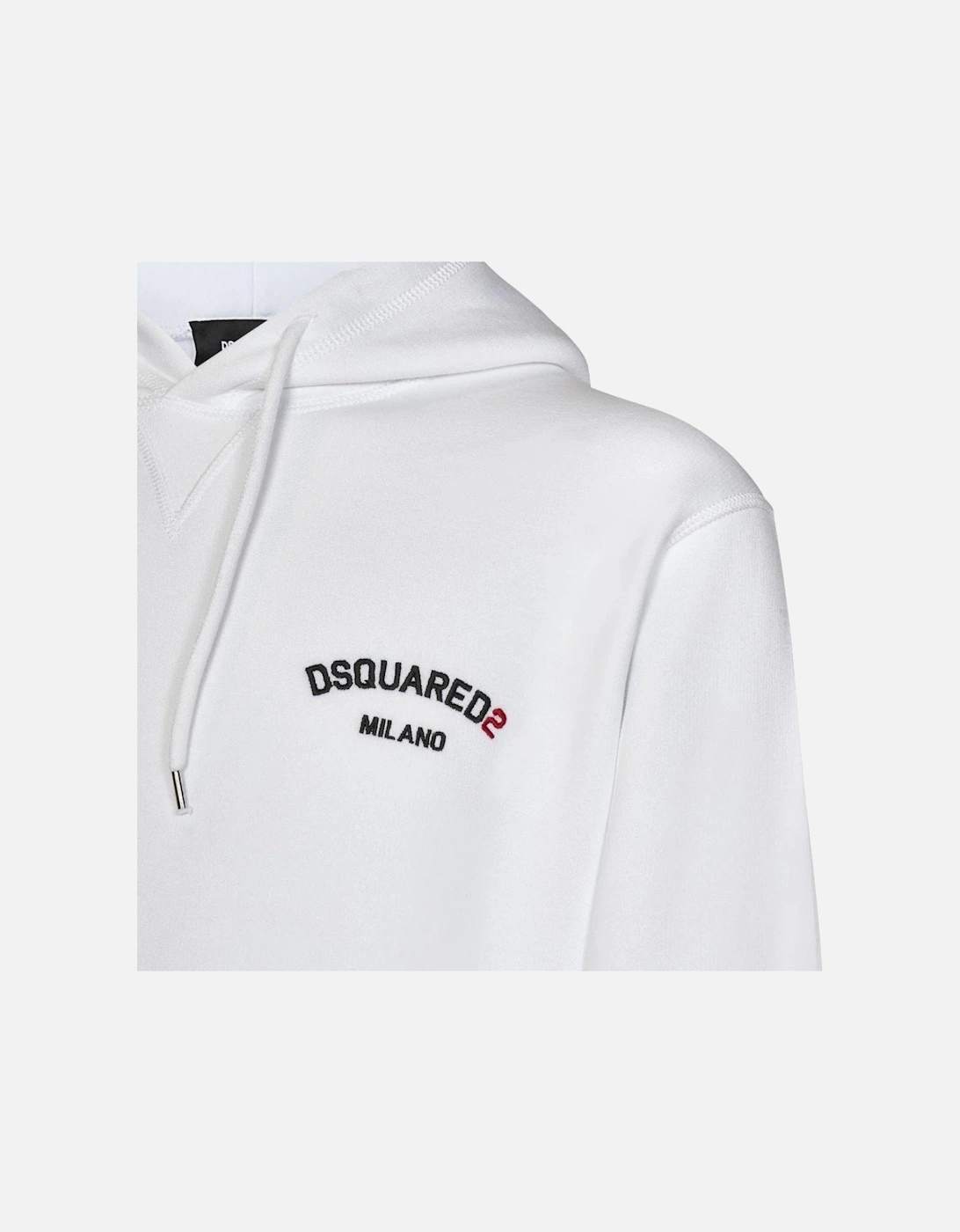 Small Milano Logo White Hoodie