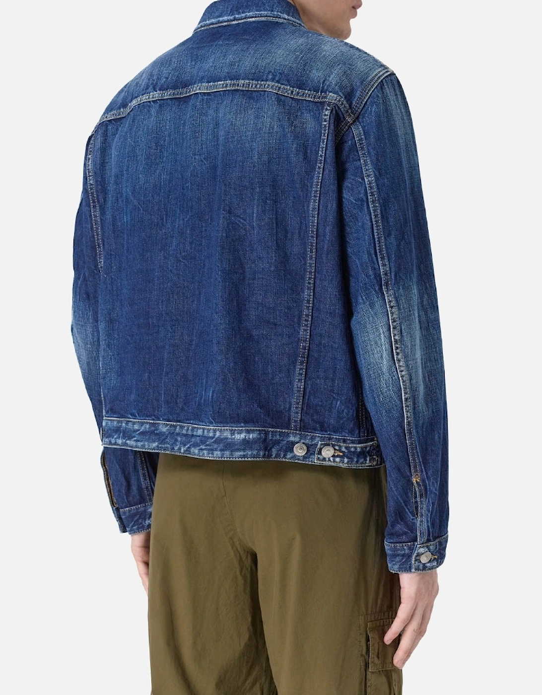 Dark Semplice Carpenter Jean Jacket Navy Blue