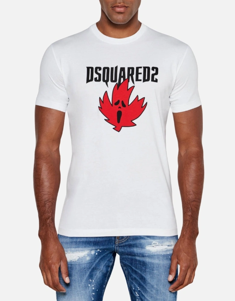 Ghost Maple Leaf Cool Fit White T-Shirt