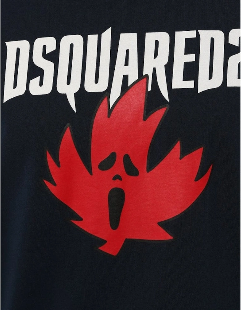 Ghost Maple Leaf Logo Cool Fit Black T-Shirt