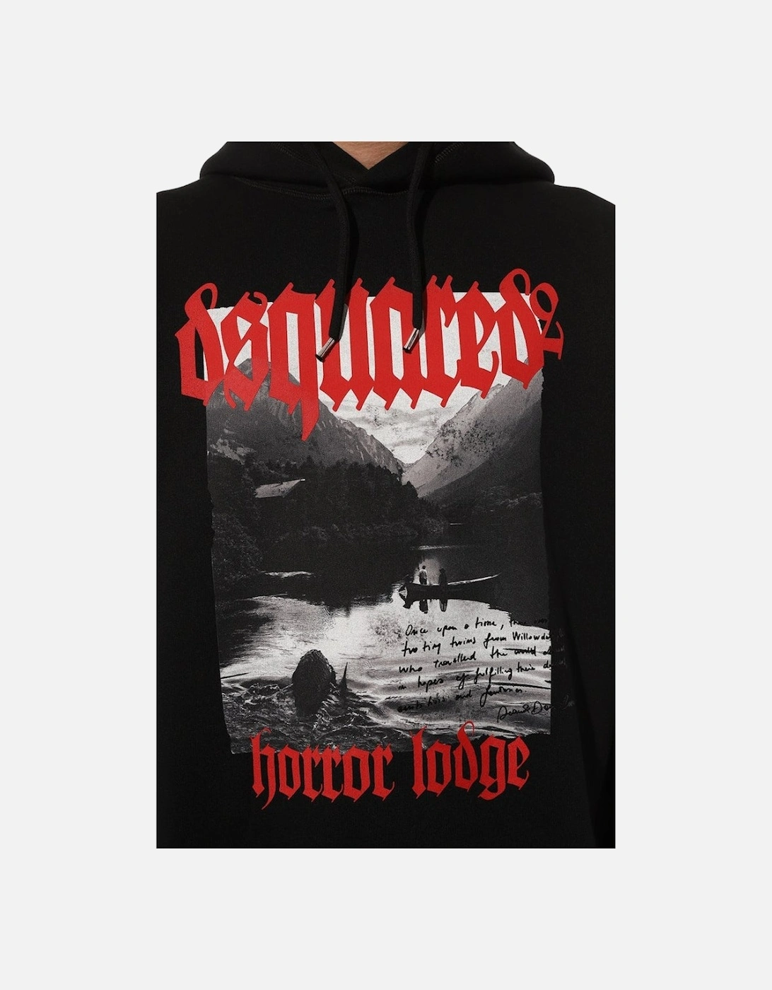Horror Lodge Design Black Hoodie