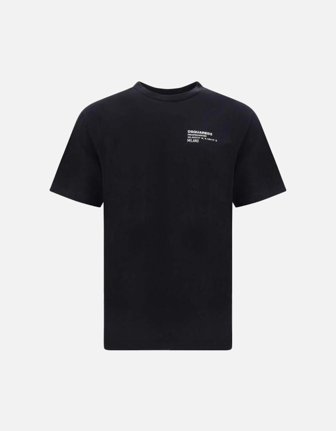 Small Headquarters Logo Black T-Shirt, 6 of 5