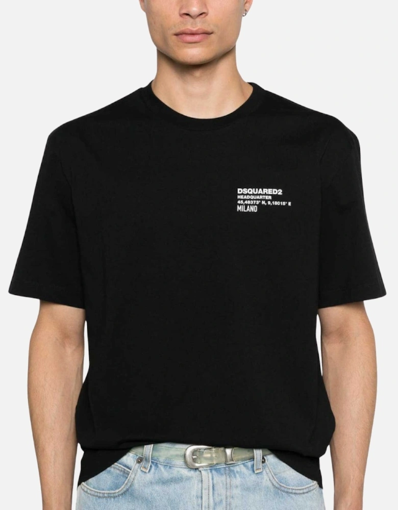Small Headquarters Logo Black T-Shirt