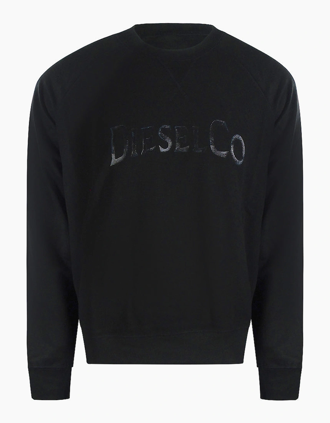 Diesel Men's Black Monotone Logo Sweatshirt  42 Xl