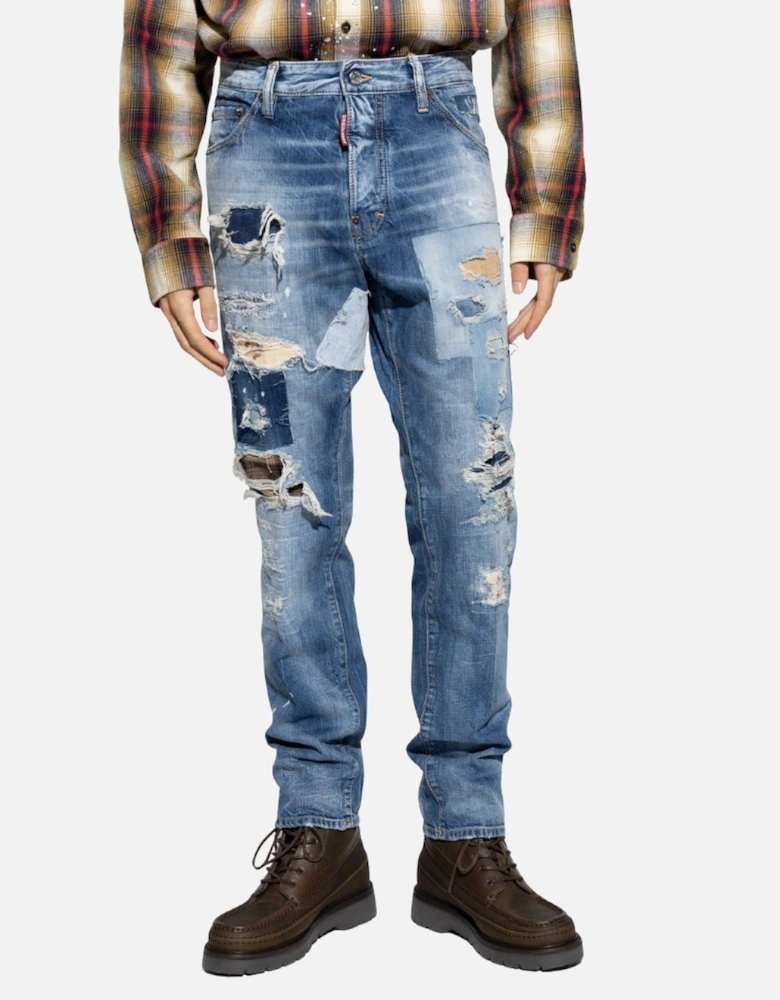 Denim Cool Guy Patch Jeans Navy Blue