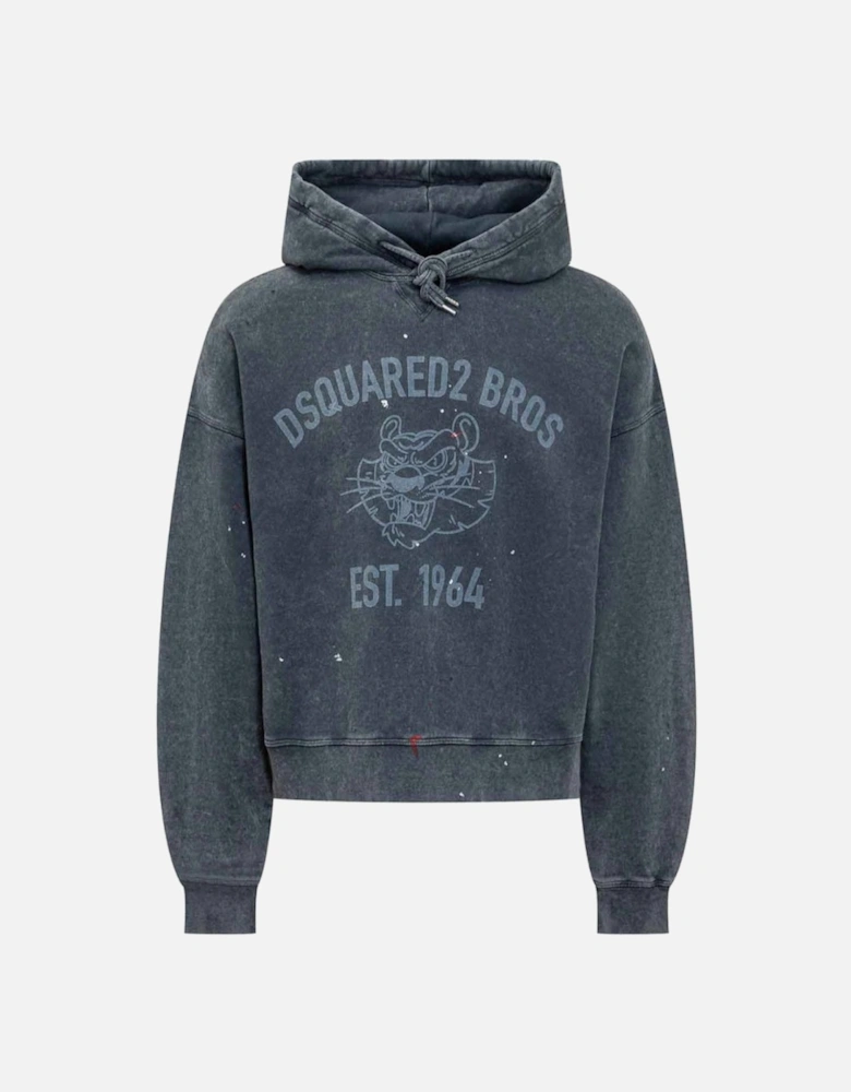 Bros EST 1964 Logo Distressed Cypro Navy Blue Hoodie