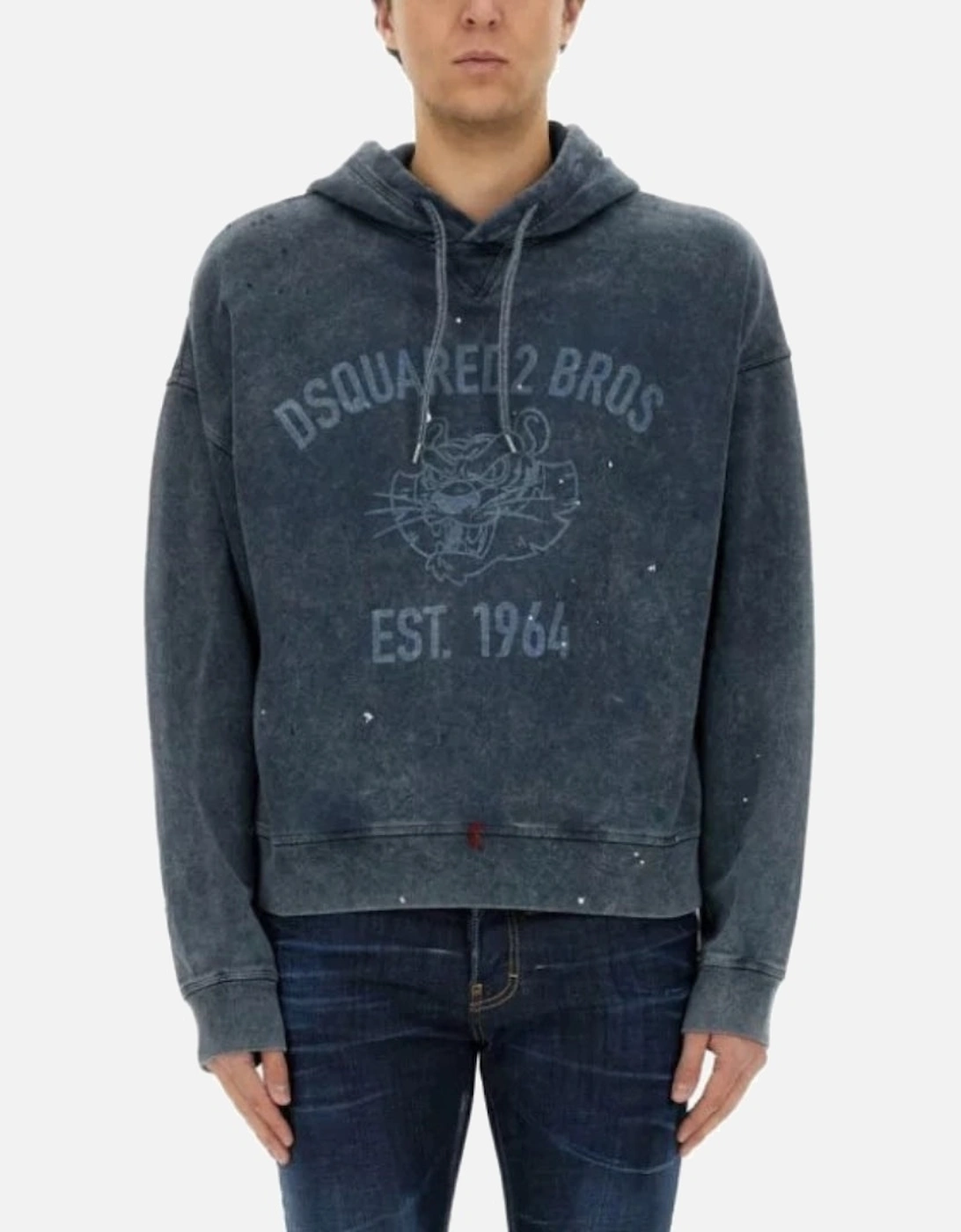 Bros EST 1964 Logo Distressed Cypro Navy Blue Hoodie