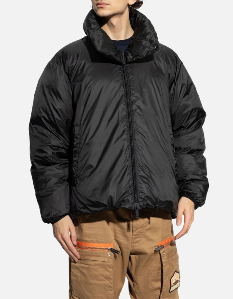 Plain Black Puffer Jacket