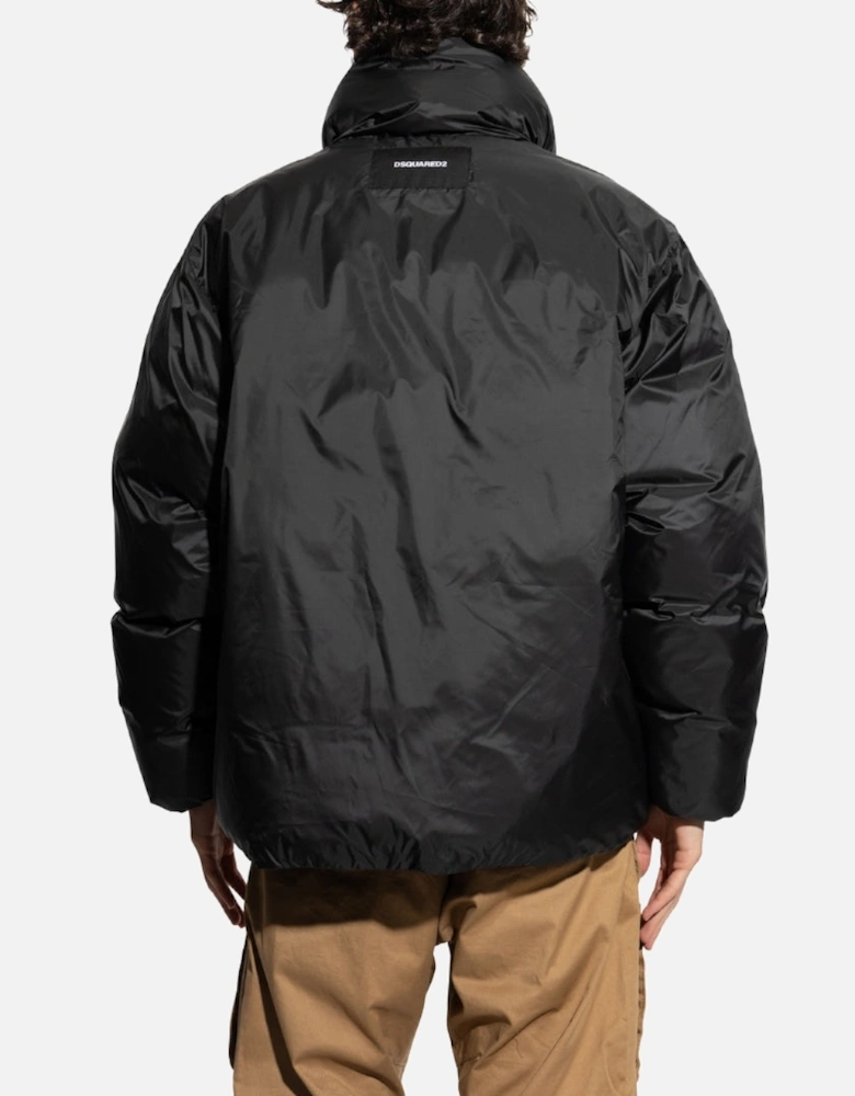 Plain Black Puffer Jacket