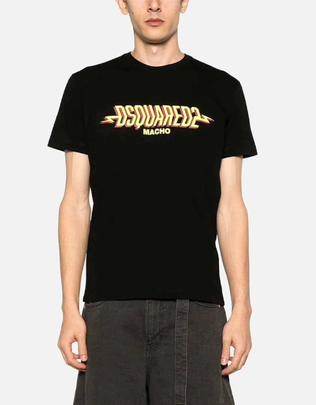 Macho Logo Cool Fit Black T-Shirt