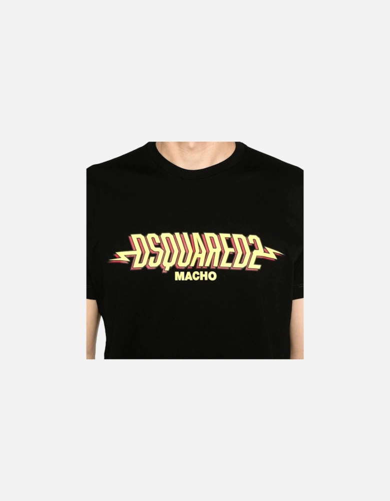 Macho Logo Cool Fit Black T-Shirt