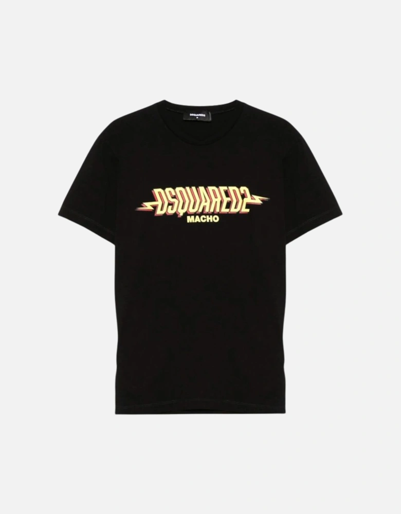 Macho Logo Cool Fit Black T-Shirt