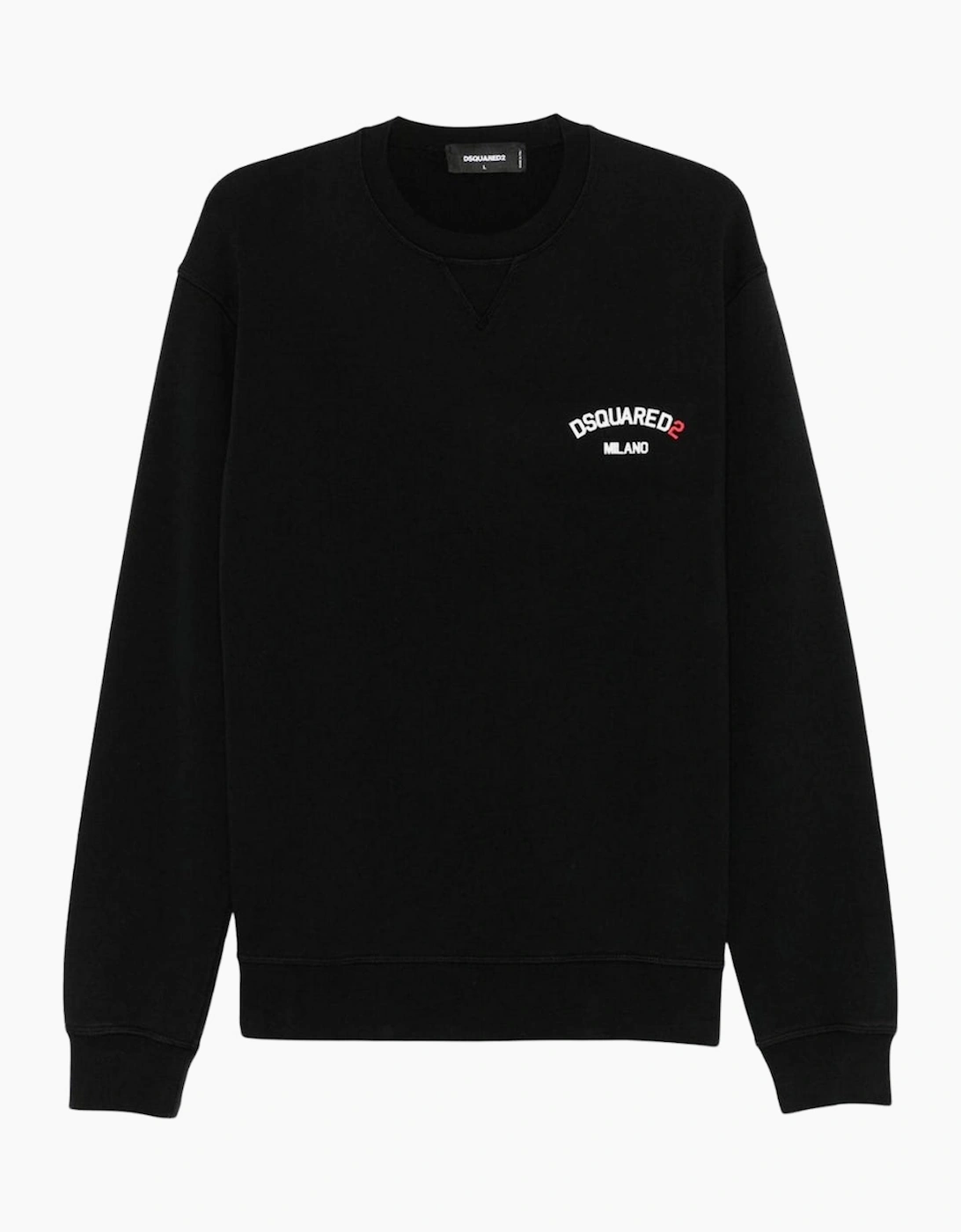 Dsquared2 Men's Black Milano Logo Cool Fit Sweatshirt  38 M