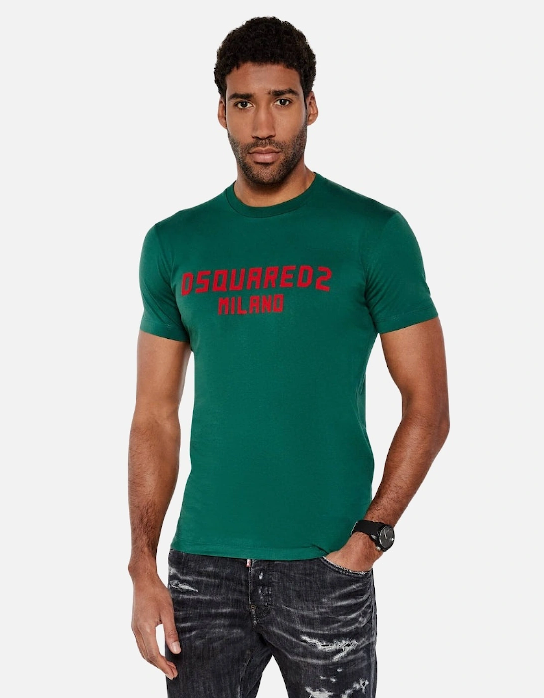 Milano Logo Cool Fit Green T-Shirt