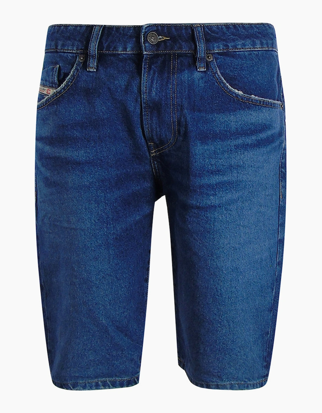Diesel Men's Navy Slim Short Blue Denim Shorts - : 34/32 W34