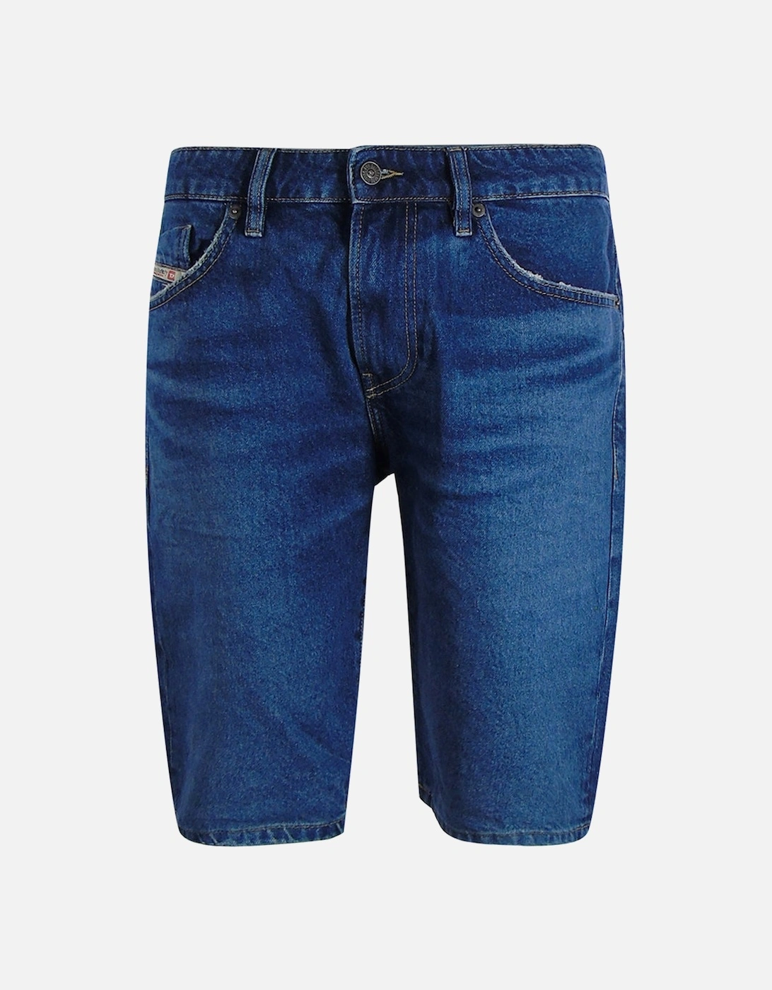 Slim Short Blue Denim Shorts, 4 of 3