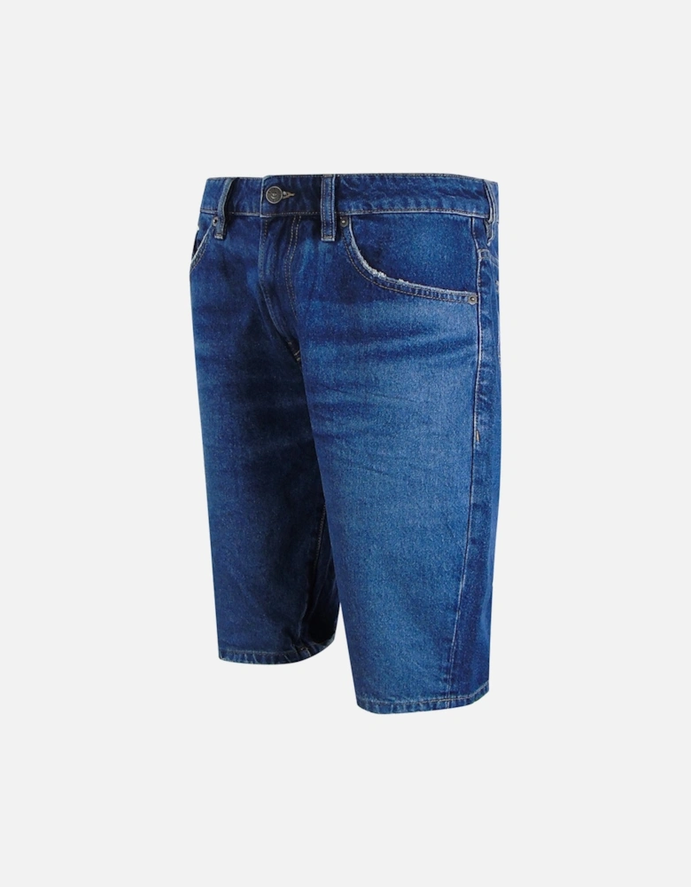 Slim Short Blue Denim Shorts